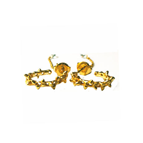 "sleeping beauty" pearl piercings/ gold