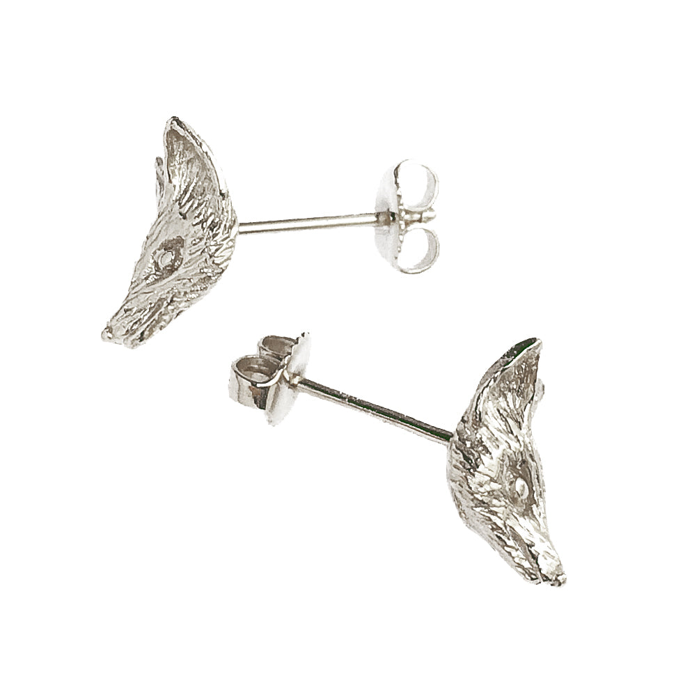 fox simple piercings/ silver