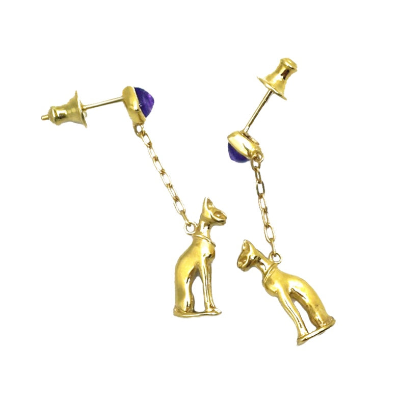 "Egyptian cats” piercings/ gold
