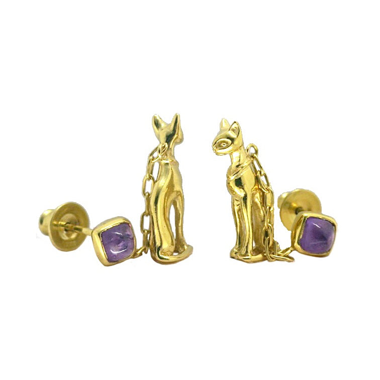 "Egyptian cats” piercings/ gold