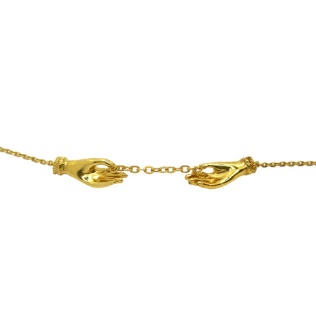 "Les mains" necklace/ gold