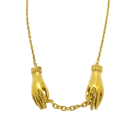 "Les mains" necklace/ gold