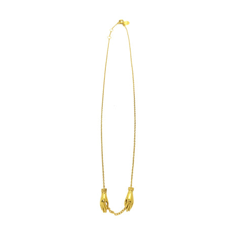 "Les mains" necklace/ gold