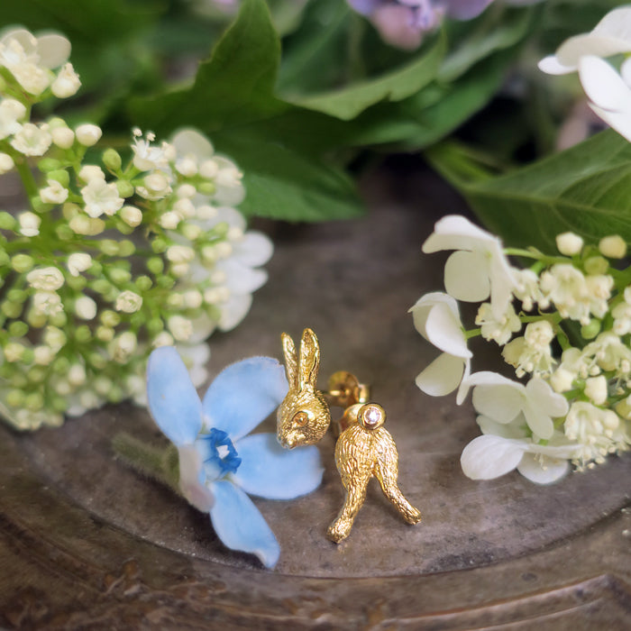" Cul de lapin " piercings/ gold