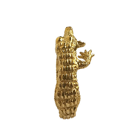 crocodile ring/ gold