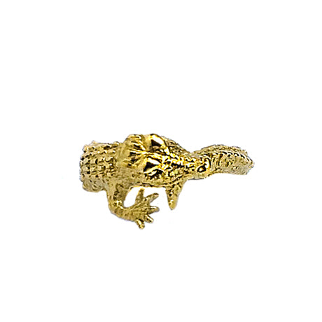 crocodile ring/ gold