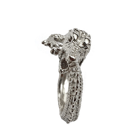 Bague crocodile/argent
