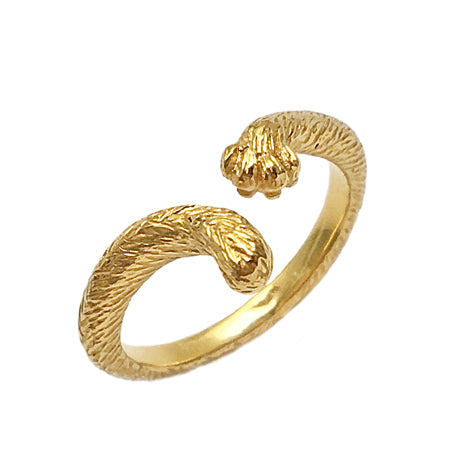 Cat tail & hand ring/ gold