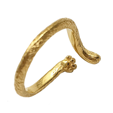 Cat tail & hand ring/ gold